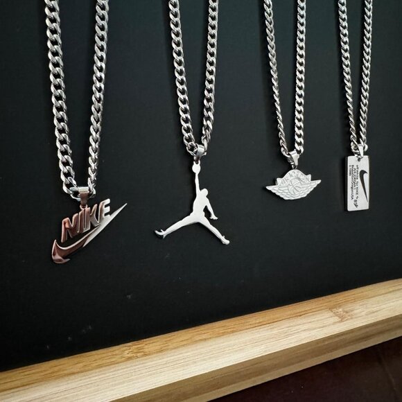 Nike Necklaces & Jordan Necklaces - 5 Pack Bundle - 5mm Cuban - 22" Silver Chain - Picture 3 of 4